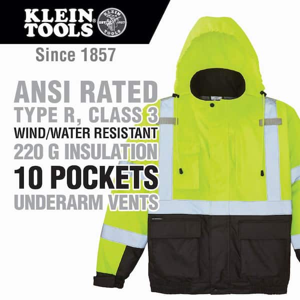 3XL High-Visibility Winter Bomber Jacket