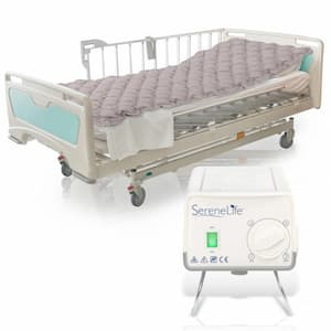 3 in. Twin Size Inflatable Hospital Bed Bubble Pad Air Mattress w/AC Pump