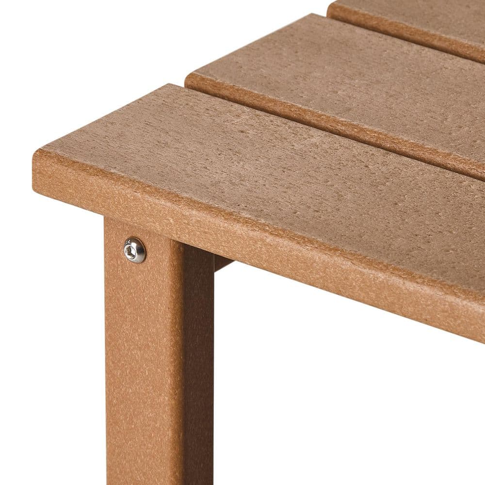 Laguna Square Teak Outdoor Side Table - All-Weather HDPE
