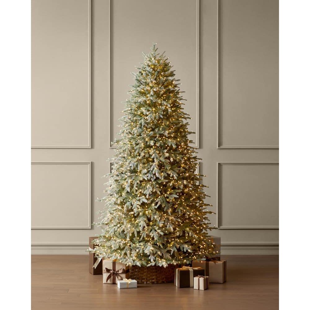 Home Decorators Collection 9 ft. Grand Duchess Twinkling Balsam Fir Flocked LED Pre-Lit Artificial Christmas Tree 25LE31040