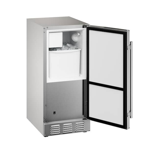 EdgeStar - 15 in. Wide 25 lbs. Built-In Outdoor Ice Maker in Stainless Steel