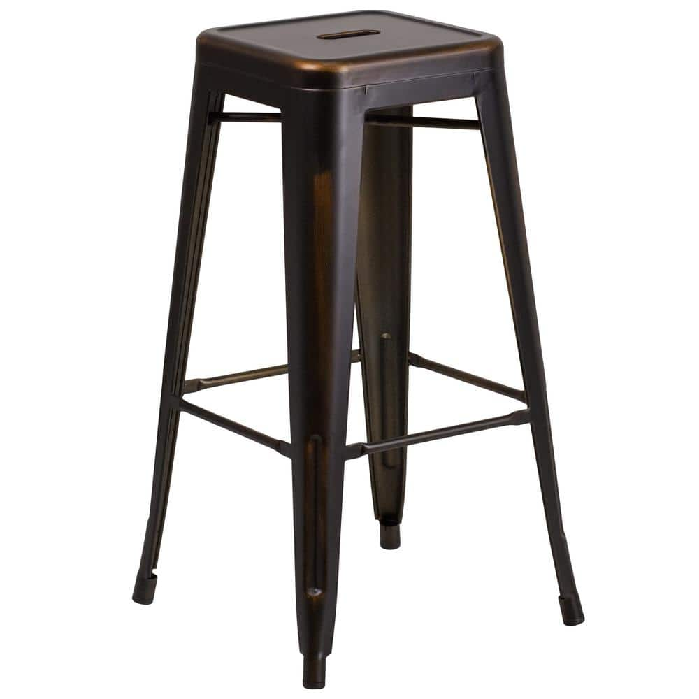 grey and copper stool