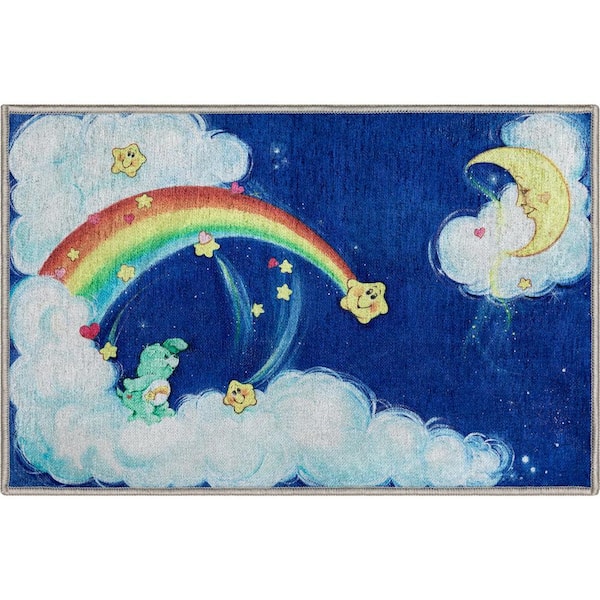 Well Woven Care Bears Wish Bear and the Moon Blue 2 ft. x 3 ft. Area Rug