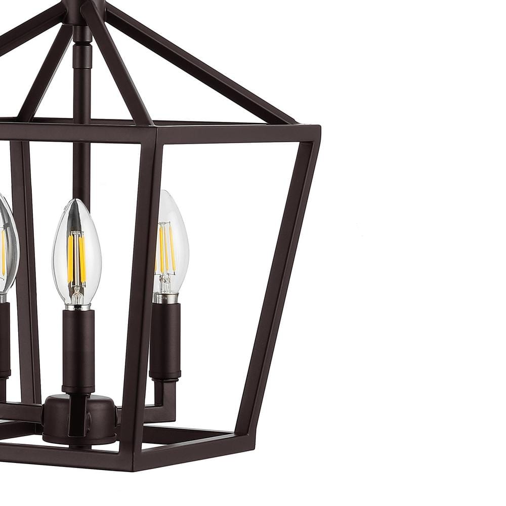 Ojai 10" LED Lantern Pendant in Oil Rubbed Bronze with Adjustable Chain