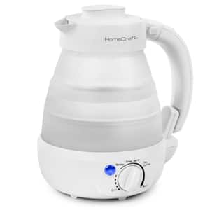 2.5-Cup White Corded Electric Kettle with Silicon Carafe