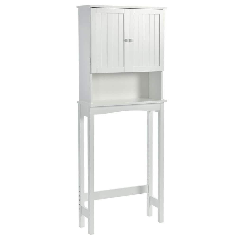 Satico 23.60 in. W x 8.80 in. D x 62.20 in. H MDF White 2Door Overthe