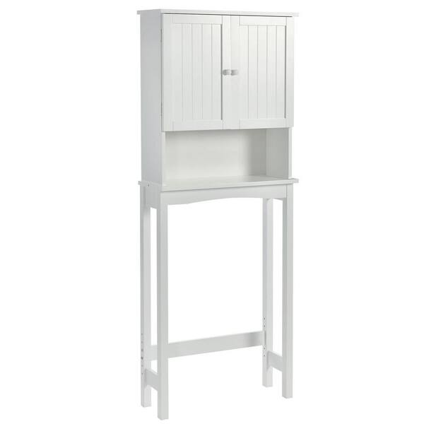 Satico 23.60 in. W x 8.80 in. D x 62.20 in. H MDF White 2Door Overthe