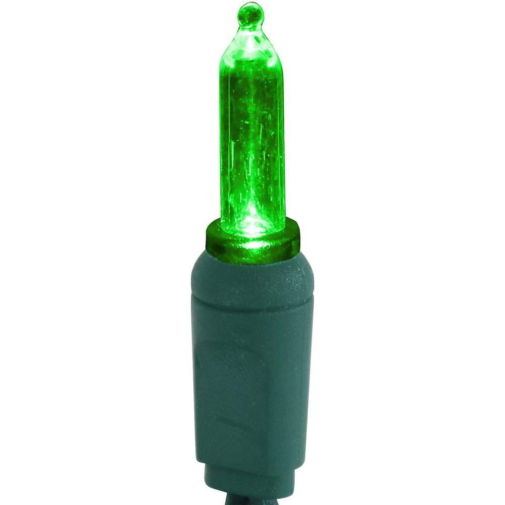 Green LED Electric Outdoor Christmas String Lights, 23 ft