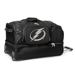 NHL Tampa Bay Lightning 27 in. Black Rolling Bottom Duffel Bag