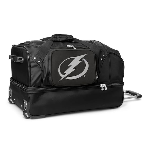 Denco NHL Tampa Bay Lightning 27 in. Black Rolling Bottom Duffel Bag
