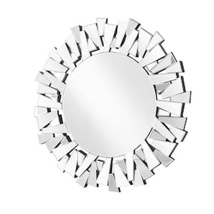 Medium Round Clear Contemporary Mirror (31.5 in. H x 31.5 in. W)
