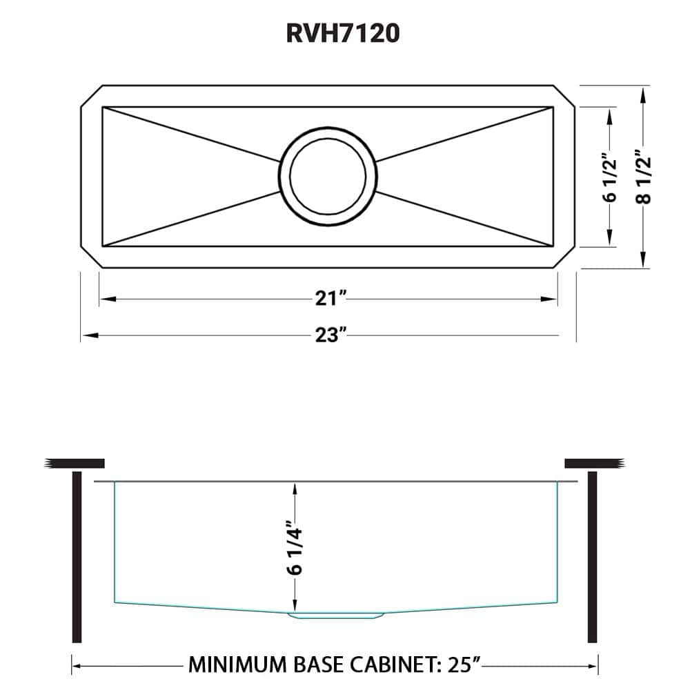 Nesta 23" Stainless Steel Undermount Bar Prep Sink with Satin Finish