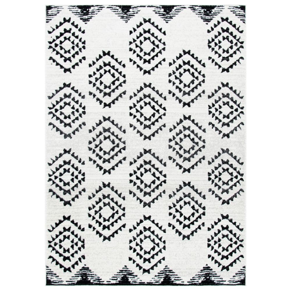 Skyler 3 ft. x 5 ft. Ivory/Black Striped Geometric Area Rug price history on PriceWatchPro