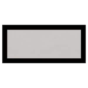 Basic Black Narrow Wood Framed Grey Corkboard 33 in. x 15 in Bullitin Board Memo Board