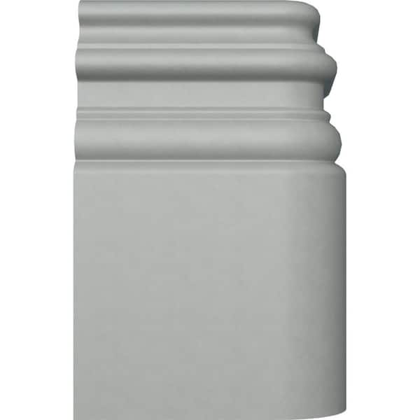 4-3/4 in. x 7-3/8 in. x 7-3/8 in. Polyurethane Hillsborough Baseboard Outside Corner Moulding (Matches BBD07X01HI)