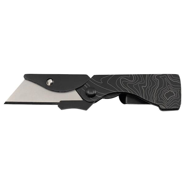 E.A.B. Stainless Steel Compact Utility Knife in Black Topo