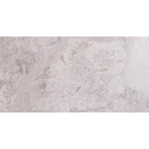 Tundra Gray 12 in. x 24 in. Polished Marble Floor and Wall Tile (8 sq. ft./Case)