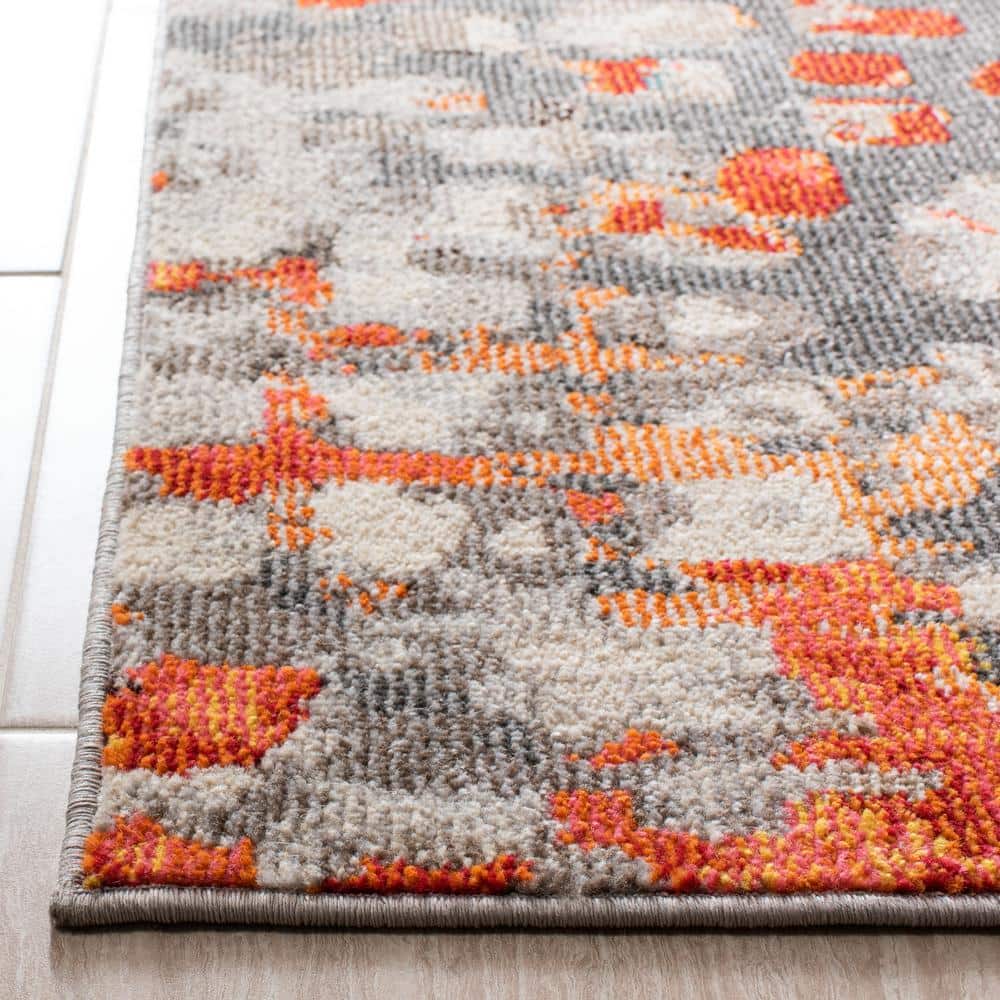 Metro-Mod Chic Grey Synthetic 9' x 12' Hand-Knotted Area Rug
