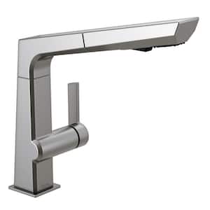 Pivotal Single-Handle Pull-Out Sprayer Kitchen Faucet in Arctic Stainless