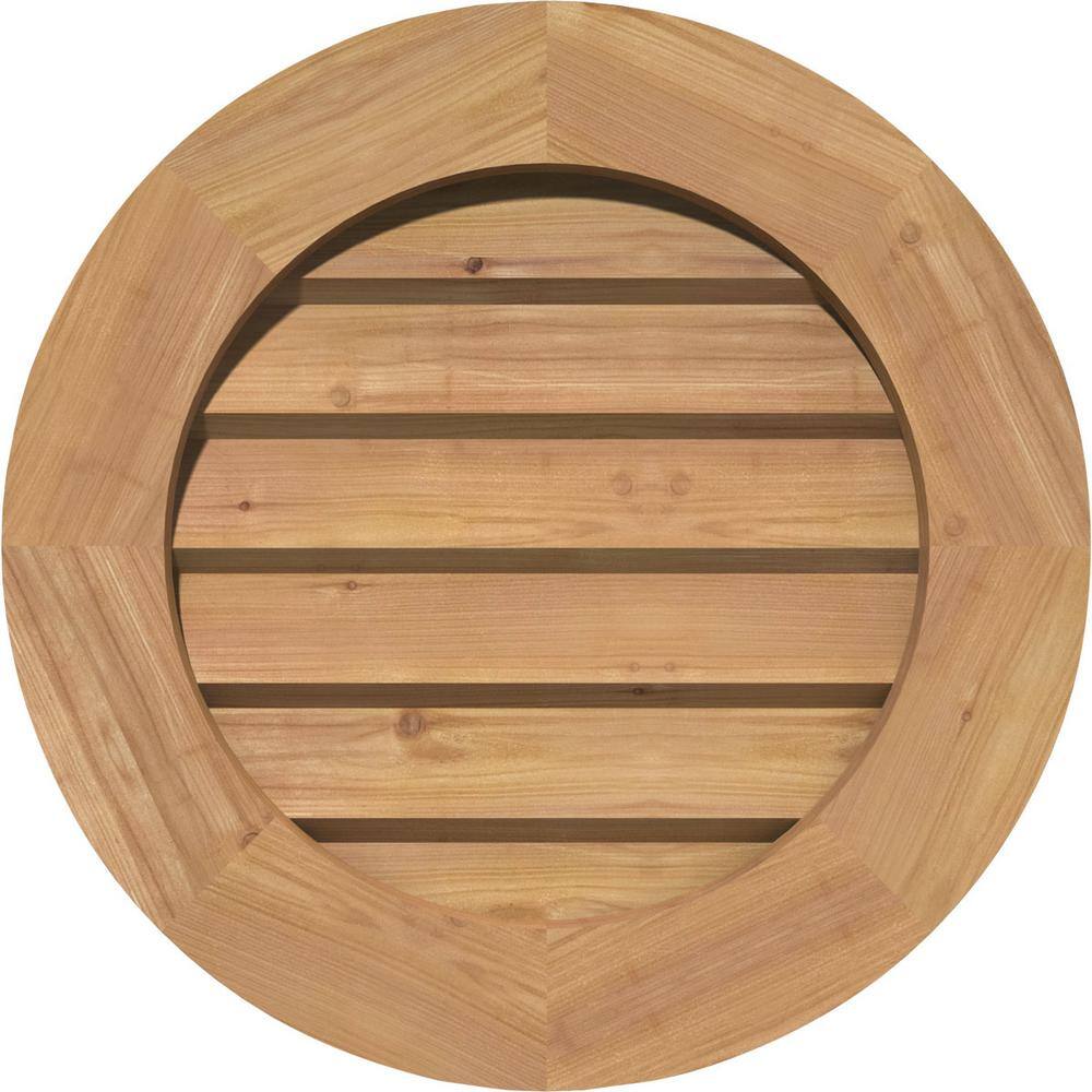 37 in. x 37 in. Round Unfinished Smooth Western Red Cedar Wood Paintable Gable Louver Vent price history on PriceWatchPro
