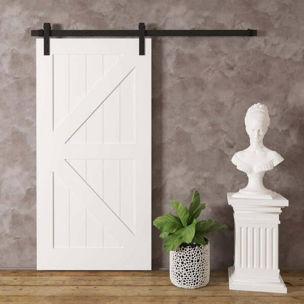 Urban Woodcraft 40-in x 83-in Painted Espresso Z-frame Prefinished Pine MDF Single Barn Door (Hardware Included) Urban Woodcraft 40-in x 83-in Painted Espresso Z-frame Prefinished Pine MDF Single Barn Door (Hardware Included)
