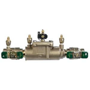 1 in. Bronze Double Check Valve Backflow Preventer Assembly Quarter Turn Shutoff With Single Top Entry Freeze Sensor
