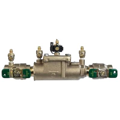 Watts 1 in. Bronze Double Check Valve Backflow Preventer Assembly Quarter Turn Shutoff With Single Top Entry Freeze Sensor 007M1-QT-FZ 1 R
