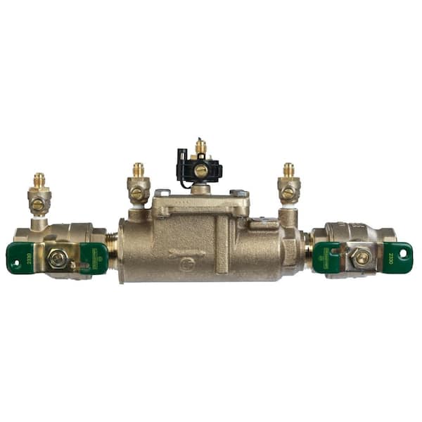Watts 1 in. Bronze Double Check Valve Backflow Preventer Assembly Quarter Turn Shutoff With Single Top Entry Freeze Sensor