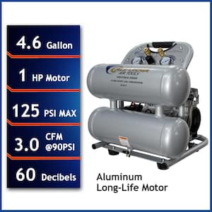 4.6-Gal. 1 HP Ultra Quiet Oil-Free and Lightweight Electric Air Compressor