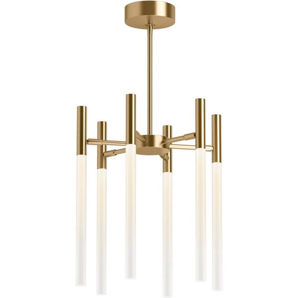 KOHLER Components Integrated LED Modern Brushed Gold Chandelier 23460 ...