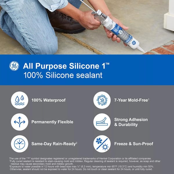 All Purpose Silicone 1 Caulk 10.1 oz Window and Door Sealant Clear (12-pack)