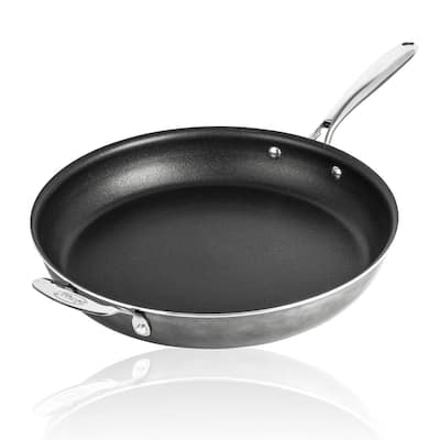 T-fal 1- Piece Aluminum Jumbo Cooker Frying Pan Set With Lid G9109064 - The  Home Depot