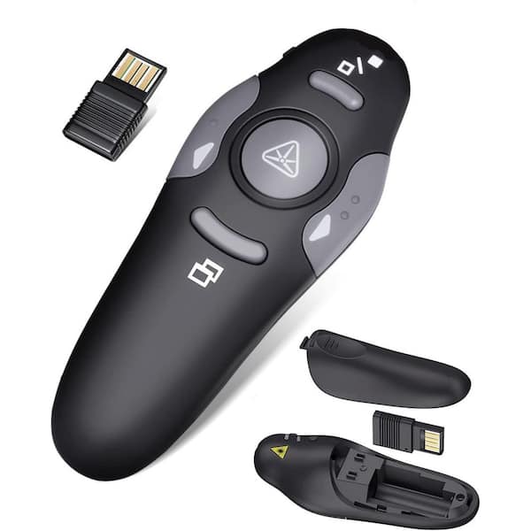 Lukyamzn Wireless Presentation Screen Clicker USB Dongle Remote with Laser Pointer for PowerPoint Keynote Google Slides
