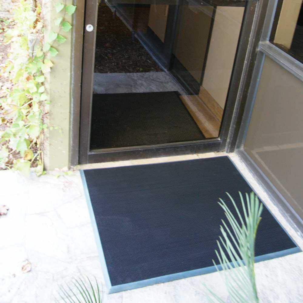 Door Scraper Black 32 in. x 39 in. Recycled Rubber Commercial Mat Best ...