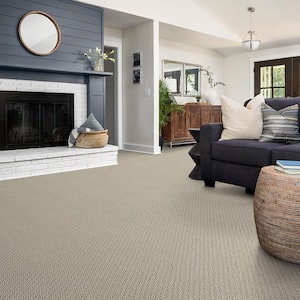 Lightbourne - Flaxen - Beige 39.3 oz. Nylon Loop Installed Carpet
