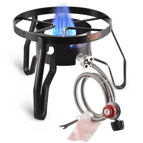ARC 55,000 BTU Single-Burner Propane Stove Gas Side Burner Outdoor Cooking for Turkey Fry, Homebrewing, Crawfish Boil
