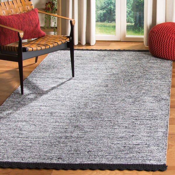Montauk Black 8 ft. x 10 ft. Solid Area Rug