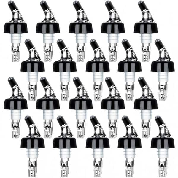 20-Pack Automatic Measured Bottle Pourer and Pour Spouts, Quick Shot Spirit Measure Dispenser, Wine Cocktail Bar Tool