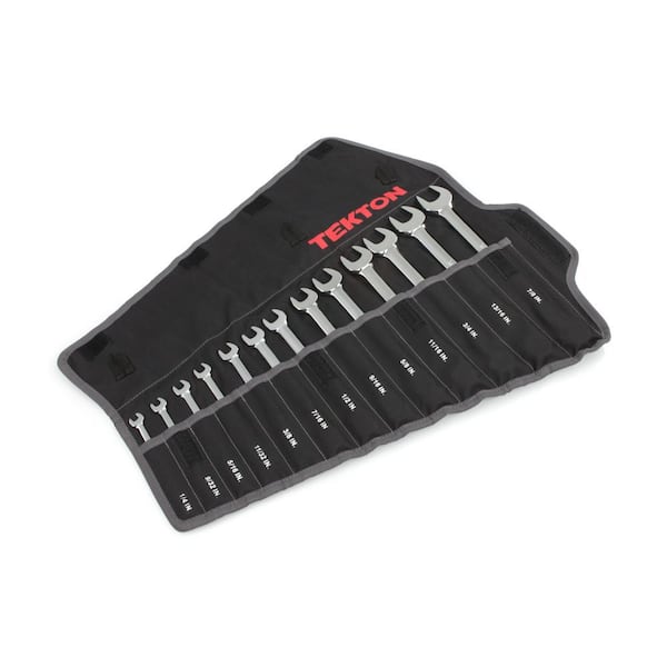 TEKTON 1/4-7/8 in. Combination Wrench Set with Pouch (13-Piece)