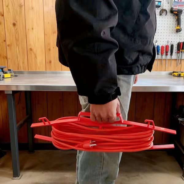 HDX 150 ft. 16/3 Extension Cord Reel Storage Wrap YLCR-9 - The