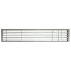 AG10 Series 4 in. x 10 in. Solid Aluminum Fixed Bar Supply/Return Air Vent Grille, Brushed Satin