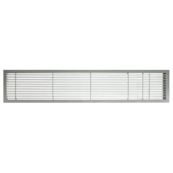 Architectural Grille AG10 Series 4 in. x 10 in. Solid Aluminum Fixed Bar Supply/Return Air Vent Grille, Brushed Satin