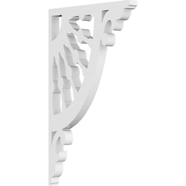 Ekena Millwork 5/8 in. W x 10 in. H x 6 in. D PVC Wagon Wheel Bracket