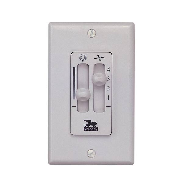 Filament Design Satin 1 in. White Ceiling Fan Wall Switch