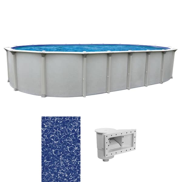 AQUARIAN Huntington 15 ft. x 31 ft. Oval 54 in. D Buttress Free Above Ground Hard Sided Pool Package