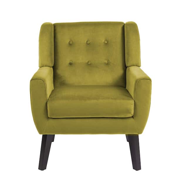 Uixe Green Velvet Upholstery Arm Chair (Set of 1)