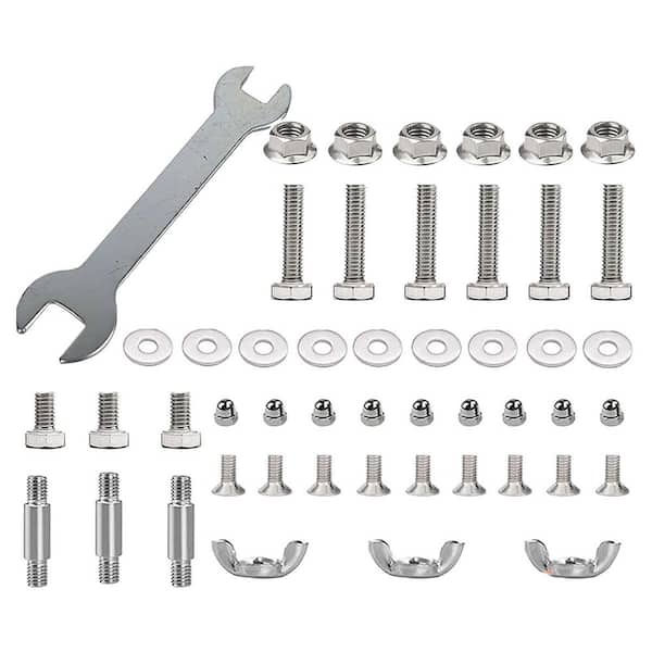 Outdoor Galvanized Steel Patio Heater Hardware Kit with Bolts Nuts Washers for Propane Heater Assembly