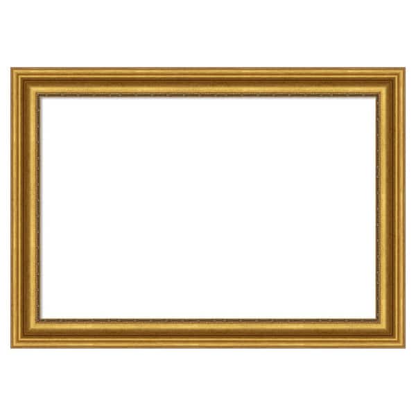 Amanti Art Parlor Gold 42 in. x 30 in. Polystyrene Framed Dry Erase Magnetic Memo Board