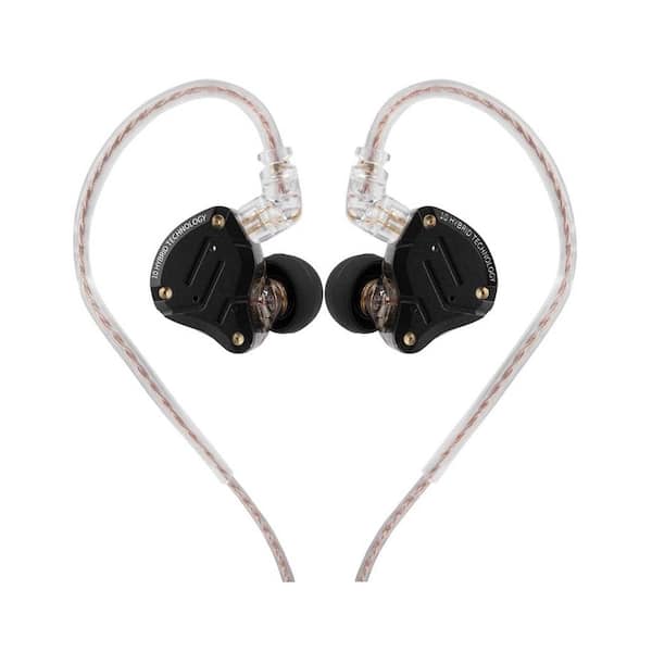 Dark Black Wired Noise Cancelling Gaming Earbud and In-Ear with Stainless Steel Faceplate with Mic