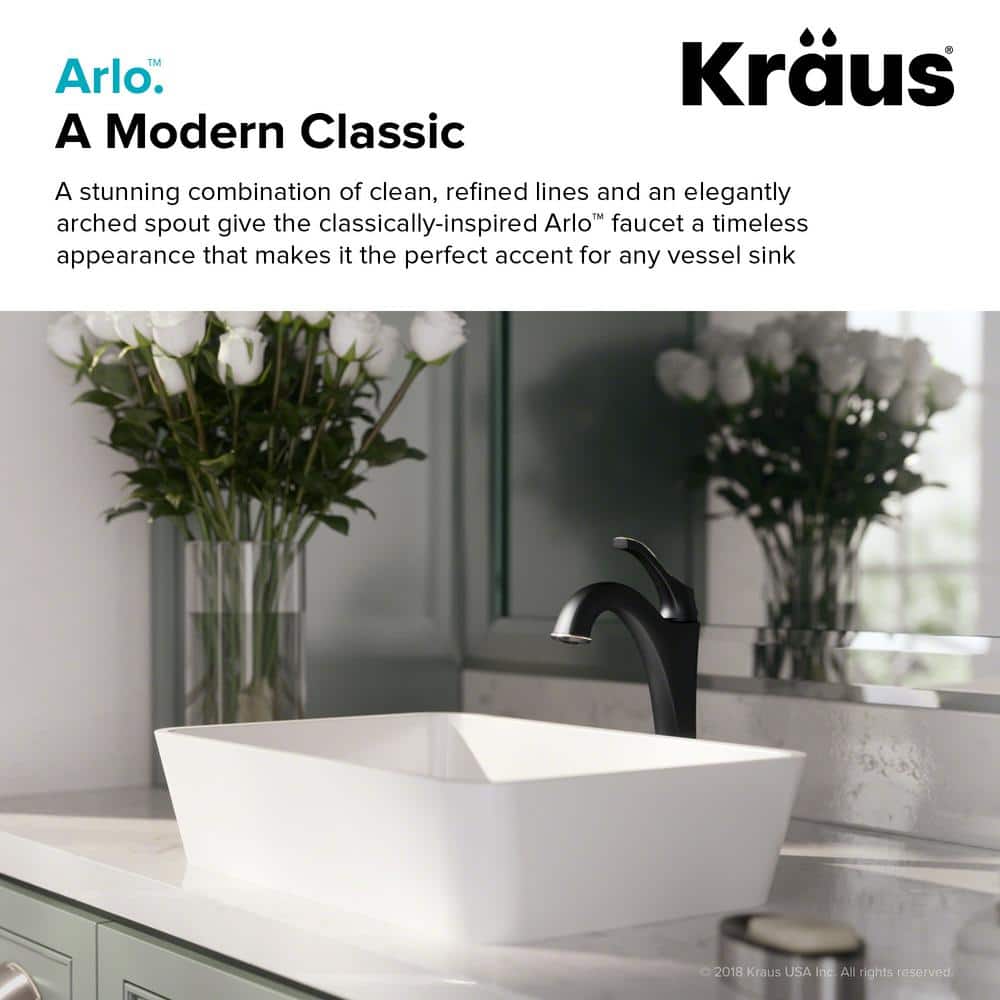 Eco-Friendly Arlo Single Hole Vessel Bathroom Faucet in Oil Rubbed Bronze
